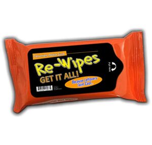 re-wipes wet wipes – moist towelettes – weird gag gifts for men – travel size – resealable – made in america