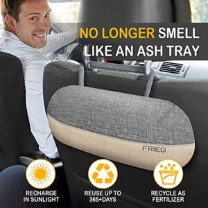 FRiEQ Car Air Freshener, 100% Activated Bamboo Charcoal Air Purifying Bag | Lasts 365+ Days | Fragrance-Free Deodorizer - Absorb Smoke Smell and Bad Odors