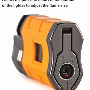 Castelar Torch Lighter Triple Jet Flame Refillable Butane Lighter with Punch Rest Holder - Butane Not Included (Yellow)