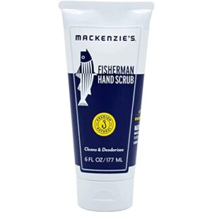 mackenzie’s fisherman hand scrub – 6 oz – cleansing & deodorizing hand cleaner – gifts for fisherman, cooks & gardeners