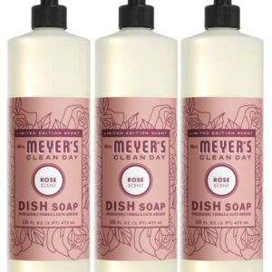 Mrs. Meyer's Liquid Dish Soap, Biodegradable Formula, Limited Edition Rose, 16 fl. oz - Pack of 3