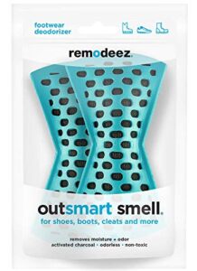remodeez deodorizer and odor eliminator, nontoxic coconut, activated charcoal, natural air fresheners, moisture & odor absorber for shoe (blue, 1-pair), (2)
