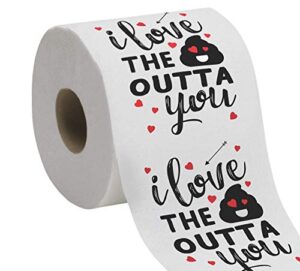 funny toilet paper – valentine’s day gift – birthday or anniversary gag gifts, romantic toilet paper bulk funny toilet paper roll – bathroom gag gifts, custom printed toilet paper