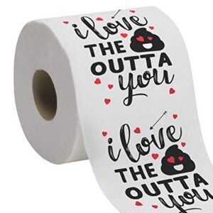 Funny Toilet Paper - Valentine's day gift - Birthday or Anniversary Gag Gifts, Romantic toilet paper bulk funny toilet paper roll - Bathroom gag gifts, Custom printed toilet paper