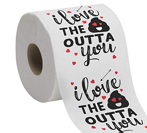 Funny Toilet Paper - Valentine's day gift - Birthday or Anniversary Gag Gifts, Romantic toilet paper bulk funny toilet paper roll - Bathroom gag gifts, Custom printed toilet paper