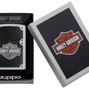 Zippo Harley-Davidson Carbon Fiber Satin Chrome Pocket Lighter