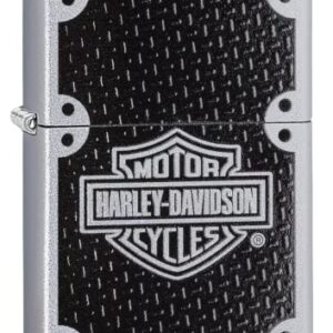 Zippo Harley-Davidson Carbon Fiber Satin Chrome Pocket Lighter