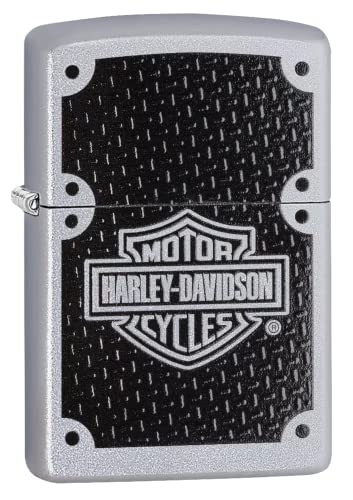 Zippo Harley-Davidson Carbon Fiber Satin Chrome Pocket Lighter