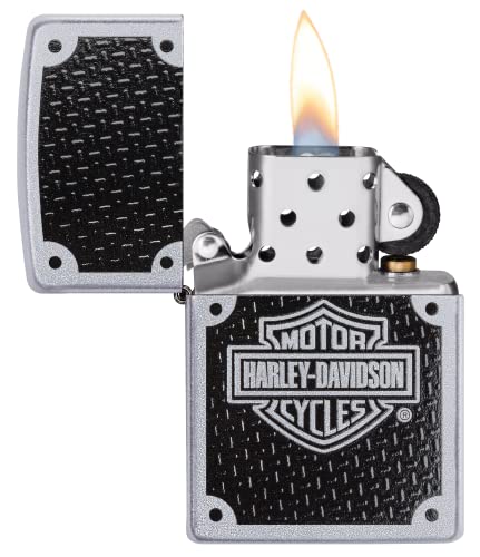 Zippo Harley-Davidson Carbon Fiber Satin Chrome Pocket Lighter