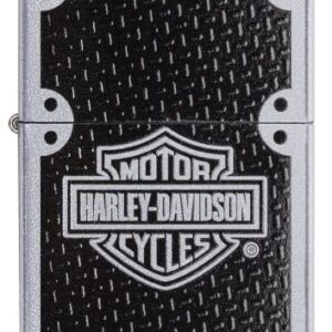 Zippo Harley-Davidson Carbon Fiber Satin Chrome Pocket Lighter