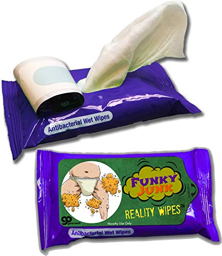 Funky Junk Wipes - Weird Gag Gifts for Men and Teen Boys - Travel Size, Made in America