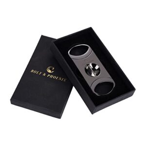 bolt & phoenix cigar cutter v-cut dark gray in gift box