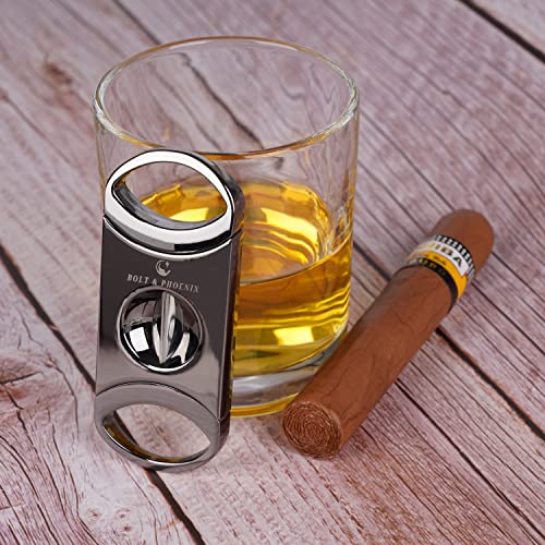 Bolt & Phoenix Cigar Cutter V-Cut Dark Gray in Gift Box