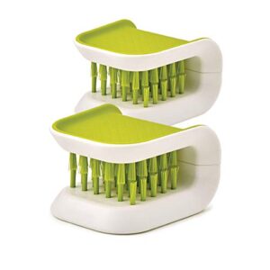 2pcs knife cleaner blade brush green cutlery cleaner brush bristle scrub for kitchen washing non-slip by lucky shop1234 (green, 2pcs)