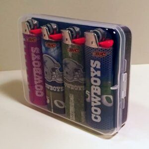 Team Lighters - Cowboys - Set of 4 Special Edition Lighters - Includes Display Case / Protective Holder - Set #2 of 2 - Football, Dallas