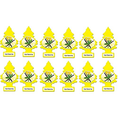 LITTLE TREES Car Air Freshener | Hanging Paper Tree for Home or Car | Vanillaroma Scent | Pack of 12