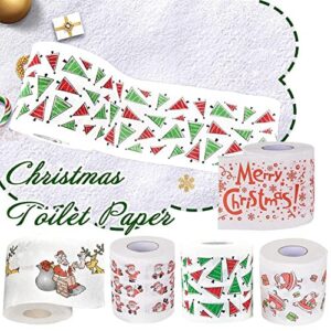 QUS Christmas Printing Toilet Paper Old Man Christmas Pattern Printing Printing Paper Series Printing Toilet Roll Paper Paper