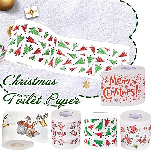 QUS Christmas Printing Toilet Paper Old Man Christmas Pattern Printing Printing Paper Series Printing Toilet Roll Paper Paper