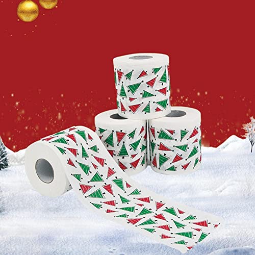 QUS Christmas Printing Toilet Paper Old Man Christmas Pattern Printing Printing Paper Series Printing Toilet Roll Paper Paper