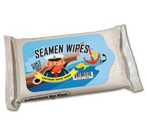 captain jack hoff’s seamen wipes – novelty wet wipes – weird gag gifts for men – travel size