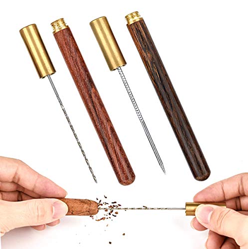 【2-Pack】Cigar Draw Enhancer Tool & Nubber, Sangle Sopffy Cigar Draw with Wooden Case.