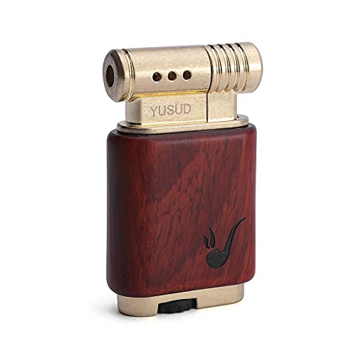 Yusud Vintage Trench Lighter, Cool Pipe Lighter Butane Refillable, Antique Flip Lighter, Retro Soft Flame Table Lighters, Unique Birthday Gift for Men Women