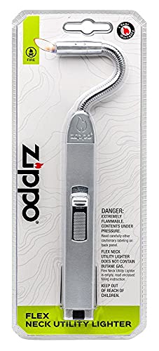 Zippo Unfilled Flex Neck Utility Lighter Silver ,One Size