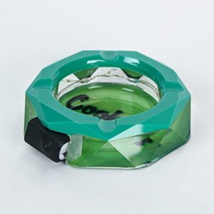 DonkeyGear Cookie Octagon LED Lightup Glow Party Ashtray (Green)