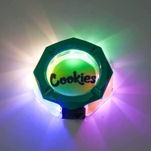 DonkeyGear Cookie Octagon LED Lightup Glow Party Ashtray (Green)