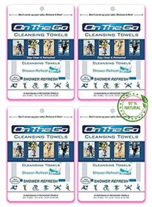 on the go towels shower refresh large body wipes (40)