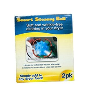 Smart Steamy Ball - Wrinkle Releasing Dryer Balls - Laundry Dryer Fabric Softening Ball - 2 Boxes