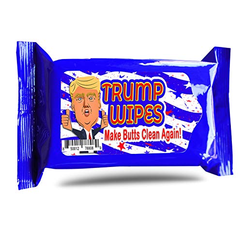 Trump Wipes - Funny Moist Wipes for Teens and Adults - Made in America, Travel Size