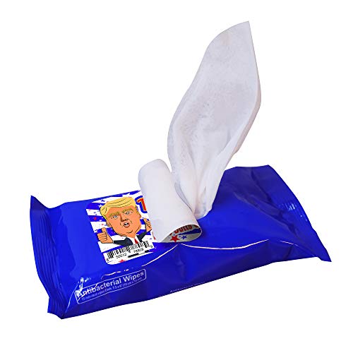 Trump Wipes - Funny Moist Wipes for Teens and Adults - Made in America, Travel Size