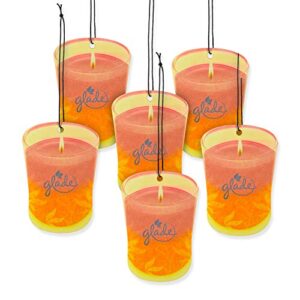 glade car air freshener 6-pack candle design glade air freshener (hawaiian breeze & vanilla passion fruit)