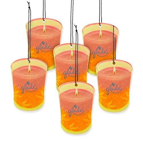 Glade Car Air Freshener 6-PACK Candle Design Glade Air Freshener (Hawaiian Breeze & Vanilla Passion Fruit)