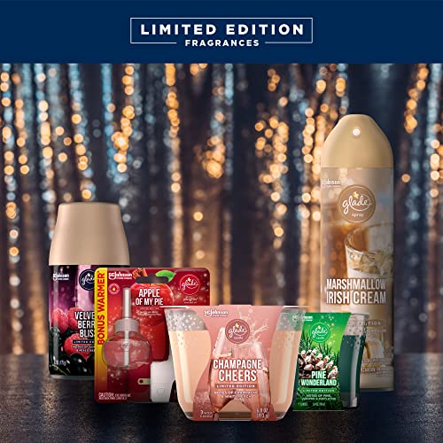 Glade PlugIns Refills Air Freshener Starter Kit, Scented and Essential Oils for Home and Bathroom, Pine Wonderland, 3.35 Fl Oz, 1 Warmer + 5 Refills