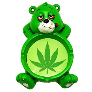 fantasy gifts stoner bear polyresin ashtray – 4″x6″