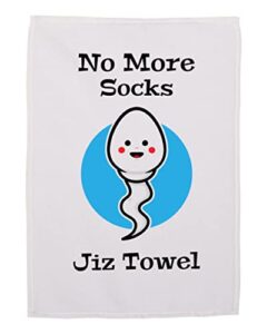 mari kyrios no more socks after sex towel jiz rag funny wipe cleanup cloth 16×16 inches