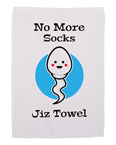 Mari Kyrios No More Socks After Sex Towel Jiz Rag Funny Wipe Cleanup Cloth 16x16 inches