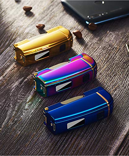 Chawgs 4 in 1 Multifunction Electric Plasma Lighter with Bottle Opener, Dual Arc, Flameless, Windproof, USB Rechargeable, Metal Cigarette Lighters (Gold)