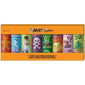 BIC Special Edition Holiday Series Lighters, Set of 8 Lighters