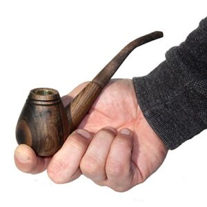 Set of 3 Tobacco Pipe – Handmade Wooden Smoking Pipes for Tobacco and Herbs – Unique 100% Natural Long Smoking Pipes