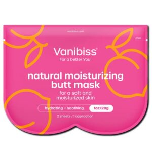 vanibiss butt mask – moisturizing butt mask for women – hydrating & soothing beauty mask for your bum – collagen mask skincare for buttocks (2 sheets)