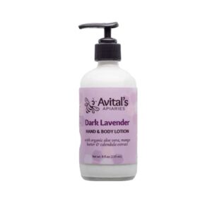 avital’s apiaries dark lavender hand & body lotion with aloe, calendula, & mango butter