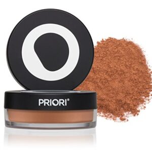 Priori Skincare All-Natural Mineral Skincare Powder SPF 25 Sunscreen, Antioxidant, Flawless Coverage, Loose Mineral Foundation Makeup, Dermatologist Tested