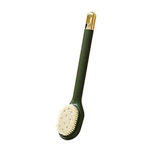 ingvy dry brushing body brush long handle liquid bath brush bathroom body brushes back body bath shower sponge exfoliating (color : green)