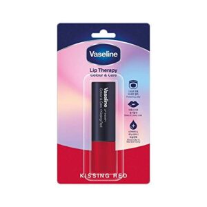 Vaseline Lip Therapy Color & Care | Tinted Lip Balm | Lip Moisturizer | Kissing Red, 4.2g