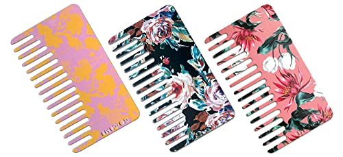 Go-Comb - Wallet Sized Hair & Travel Comb - Wide Tooth - Women's Plastic 3-Pack