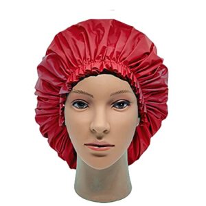 ELEBOX Premium Collection Super Jumbo Shower Cap Red