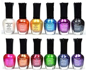 kleancolor nail polish – awesome metallic full size lacquer lot of 12-pc set body care / beauty care / bodycare…
